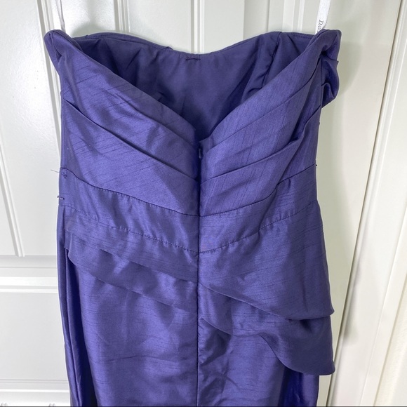 David's Bridal Lapis Strapless Maxi Gown Dress 2 - Picture 6 of 8